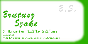brutusz szoke business card